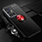 Custodia Silicone Ultra Sottile Morbida Cover con Magnetico Anello Supporto SD3 per Vivo X70 Pro+ Plus 5G Rosso e Nero