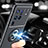 Custodia Silicone Ultra Sottile Morbida Cover con Magnetico Anello Supporto SD3 per Vivo X80 Pro 5G