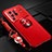 Custodia Silicone Ultra Sottile Morbida Cover con Magnetico Anello Supporto SD3 per Vivo X80 Pro 5G Rosso