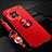 Custodia Silicone Ultra Sottile Morbida Cover con Magnetico Anello Supporto SD3 per Vivo X90 5G Rosso