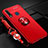 Custodia Silicone Ultra Sottile Morbida Cover con Magnetico Anello Supporto SD3 per Vivo Y15 Rosso