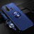 Custodia Silicone Ultra Sottile Morbida Cover con Magnetico Anello Supporto SD3 per Vivo Y50 Blu