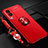 Custodia Silicone Ultra Sottile Morbida Cover con Magnetico Anello Supporto SD3 per Vivo Y71t 5G Rosso