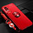 Custodia Silicone Ultra Sottile Morbida Cover con Magnetico Anello Supporto SD3 per Xiaomi Civi 1S 5G Rosso