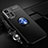 Custodia Silicone Ultra Sottile Morbida Cover con Magnetico Anello Supporto SD3 per Xiaomi Mi 11i 5G (2022) Blu e Nero