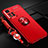Custodia Silicone Ultra Sottile Morbida Cover con Magnetico Anello Supporto SD3 per Xiaomi Mi 11i 5G (2022) Rosso