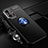 Custodia Silicone Ultra Sottile Morbida Cover con Magnetico Anello Supporto SD3 per Xiaomi Mi 11T Pro 5G Blu e Nero