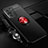 Custodia Silicone Ultra Sottile Morbida Cover con Magnetico Anello Supporto SD3 per Xiaomi Mi 11X 5G Rosso e Nero