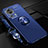Custodia Silicone Ultra Sottile Morbida Cover con Magnetico Anello Supporto SD3 per Xiaomi Mi 12 Lite NE 5G Blu