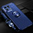Custodia Silicone Ultra Sottile Morbida Cover con Magnetico Anello Supporto SD3 per Xiaomi Mi 13 5G Blu