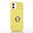 Custodia Silicone Ultra Sottile Morbida Cover con Magnetico Anello Supporto T01 per Apple iPhone 12