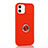 Custodia Silicone Ultra Sottile Morbida Cover con Magnetico Anello Supporto T01 per Apple iPhone 12