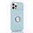 Custodia Silicone Ultra Sottile Morbida Cover con Magnetico Anello Supporto T01 per Apple iPhone 12 Pro