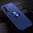 Custodia Silicone Ultra Sottile Morbida Cover con Magnetico Anello Supporto T01 per Huawei Honor 20S