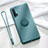 Custodia Silicone Ultra Sottile Morbida Cover con Magnetico Anello Supporto T01 per Huawei Nova 6