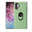 Custodia Silicone Ultra Sottile Morbida Cover con Magnetico Anello Supporto T01 per Samsung Galaxy Note 10 Plus 5G Verde