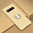Custodia Silicone Ultra Sottile Morbida Cover con Magnetico Anello Supporto T01 per Samsung Galaxy S10