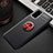 Custodia Silicone Ultra Sottile Morbida Cover con Magnetico Anello Supporto T01 per Samsung Galaxy S20 Plus Rosso e Nero