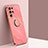 Custodia Silicone Ultra Sottile Morbida Cover con Magnetico Anello Supporto T01 per Samsung Galaxy S21 Ultra 5G