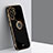 Custodia Silicone Ultra Sottile Morbida Cover con Magnetico Anello Supporto T01 per Samsung Galaxy S22 Ultra 5G Nero
