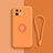 Custodia Silicone Ultra Sottile Morbida Cover con Magnetico Anello Supporto T01 per Xiaomi Mi 11 Lite 5G Arancione