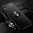 Custodia Silicone Ultra Sottile Morbida Cover con Magnetico Anello Supporto T01 per Xiaomi Redmi 9AT Nero
