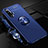 Custodia Silicone Ultra Sottile Morbida Cover con Magnetico Anello Supporto T02 per Huawei Nova 5T Blu