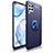 Custodia Silicone Ultra Sottile Morbida Cover con Magnetico Anello Supporto T02 per Huawei P40 Lite Blu