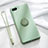 Custodia Silicone Ultra Sottile Morbida Cover con Magnetico Anello Supporto T02 per Oppo K1 Verde