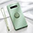 Custodia Silicone Ultra Sottile Morbida Cover con Magnetico Anello Supporto T02 per Samsung Galaxy S10 Verde