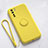 Custodia Silicone Ultra Sottile Morbida Cover con Magnetico Anello Supporto T03 per Oppo K7 5G Giallo