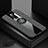 Custodia Silicone Ultra Sottile Morbida Cover con Magnetico Anello Supporto T03 per Oppo R17 Pro Grigio