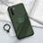 Custodia Silicone Ultra Sottile Morbida Cover con Magnetico Anello Supporto T04 per Oppo A91 Verde