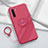 Custodia Silicone Ultra Sottile Morbida Cover con Magnetico Anello Supporto T04 per Oppo Reno3