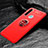 Custodia Silicone Ultra Sottile Morbida Cover con Magnetico Anello Supporto T04 per Xiaomi Redmi Note 8 Rosso