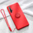 Custodia Silicone Ultra Sottile Morbida Cover con Magnetico Anello Supporto T06 per Huawei Honor 20S Rosso