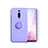 Custodia Silicone Ultra Sottile Morbida Cover con Magnetico Anello Supporto T07 per Xiaomi Mi 9T Viola