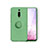 Custodia Silicone Ultra Sottile Morbida Cover con Magnetico Anello Supporto T07 per Xiaomi Redmi K20 Pro Verde