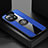 Custodia Silicone Ultra Sottile Morbida Cover con Magnetico Anello Supporto T08 per Xiaomi Mi 11 Lite 5G Blu