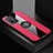 Custodia Silicone Ultra Sottile Morbida Cover con Magnetico Anello Supporto X01L per Oppo A94 5G Rosso