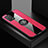 Custodia Silicone Ultra Sottile Morbida Cover con Magnetico Anello Supporto X01L per Oppo F19 Rosso