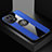 Custodia Silicone Ultra Sottile Morbida Cover con Magnetico Anello Supporto X01L per Oppo Find X5 Pro 5G Blu