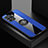 Custodia Silicone Ultra Sottile Morbida Cover con Magnetico Anello Supporto X01L per Oppo Reno5 F Blu