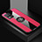 Custodia Silicone Ultra Sottile Morbida Cover con Magnetico Anello Supporto X01L per Realme Q3 5G Rosso