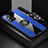 Custodia Silicone Ultra Sottile Morbida Cover con Magnetico Anello Supporto X01L per Samsung Galaxy A23 4G Blu