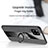 Custodia Silicone Ultra Sottile Morbida Cover con Magnetico Anello Supporto X01L per Samsung Galaxy A42 5G
