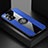 Custodia Silicone Ultra Sottile Morbida Cover con Magnetico Anello Supporto X01L per Samsung Galaxy A52 4G Blu