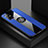 Custodia Silicone Ultra Sottile Morbida Cover con Magnetico Anello Supporto X01L per Samsung Galaxy A71 4G A715 Blu