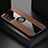 Custodia Silicone Ultra Sottile Morbida Cover con Magnetico Anello Supporto X01L per Samsung Galaxy Note 20 5G Marrone