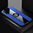 Custodia Silicone Ultra Sottile Morbida Cover con Magnetico Anello Supporto X01L per Vivo Y20 Blu